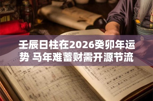 壬辰日柱在2026癸卯年运势 马年难蓄财需开源节流