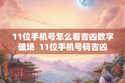 11位手机号怎么看吉凶数字磁场  11位手机号码吉凶
