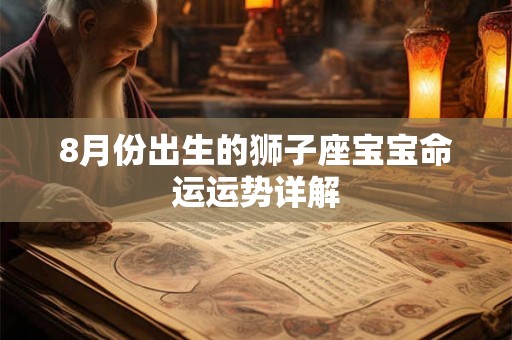 8月份出生的狮子座宝宝命运运势详解
