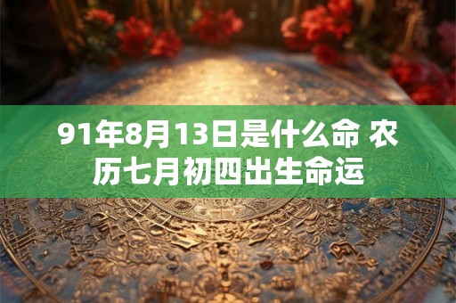91年8月13日是什么命 农历七月初四出生命运