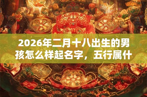 2026年二月十八出生的男孩怎么样起名字，五行属什么