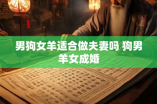 男狗女羊适合做夫妻吗 狗男羊女成婚 男狗女羊适合做夫妻吗 狗男羊女成婚