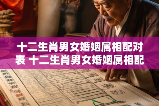 十二生肖男女婚姻属相配对表 十二生肖男女婚姻属相配对表图片