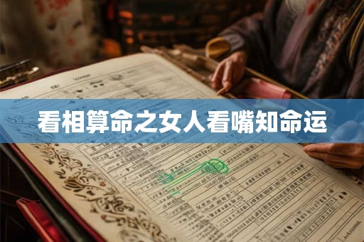 看相算命之女人看嘴知命运 看相算命之女人看嘴知命运