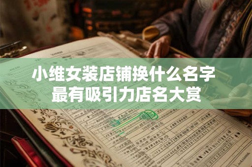 小维女装店铺换什么名字 最有吸引力店名大赏