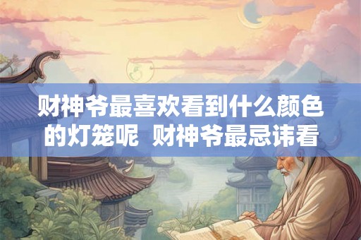 财神爷最喜欢看到什么颜色的灯笼呢 财神爷最忌讳看到什么颜色 财神爷最喜欢看到什么颜色的灯笼呢 财神爷最忌讳看到什么颜色