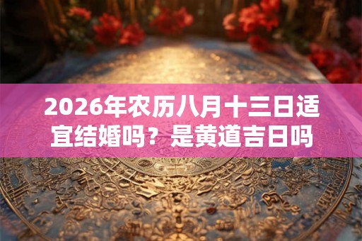 2026年农历八月十三日适宜结婚吗?是黄道吉日吗 2026年农历八月十三日适宜结婚吗?是黄道吉日吗