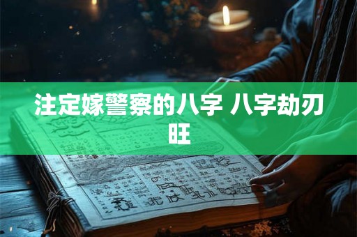 注定嫁警察的八字 八字劫刃旺