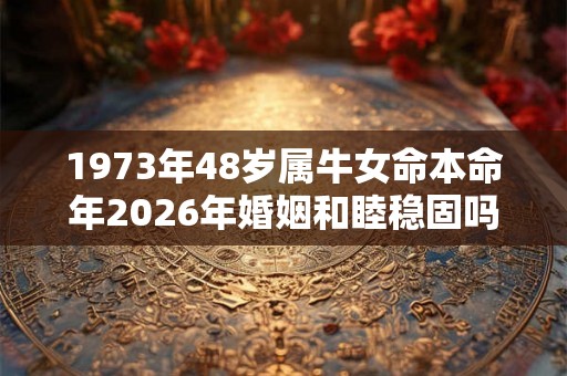 1973年48岁属牛女命本命年2026年婚姻和睦稳固吗 1973年48岁属牛女命本命年2026年婚姻和睦稳固吗