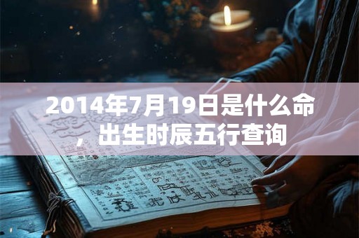 2014年7月19日是什么命，出生时辰五行查询