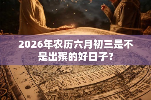 2026年农历六月初三是不是出殡的好日子？