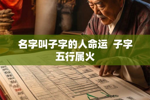 名字叫子字的人命运 子字五行属火 名字叫子字的人命运 子字五行属火