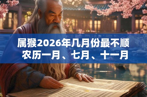 属猴2026年几月份最不顺 农历一月、七月、十一月
