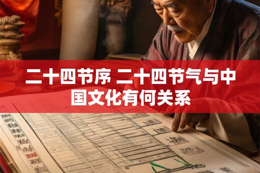 二十四节序 二十四节气与中国文化有何关系