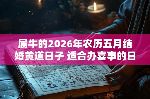 属牛的2026年农历五月结婚黄道日子 适合办喜事的日期 属牛的2026年农历五月结婚黄道日子 适合办喜事的日期