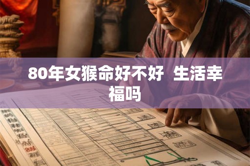80年女猴命好不好  生活幸福吗