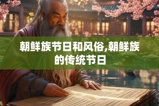 朝鲜族节日和风俗,朝鲜族的传统节日