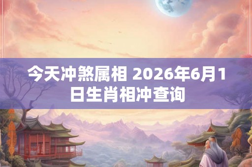 今天冲煞属相 2026年6月1日生肖相冲查询