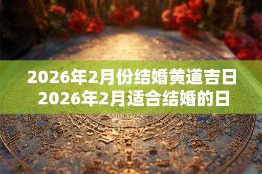 2026年2月份结婚黄道吉日 2026年2月适合结婚的日子