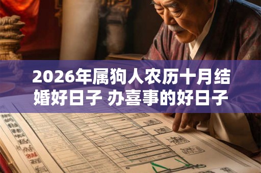 2026年属狗人农历十月结婚好日子 办喜事的好日子