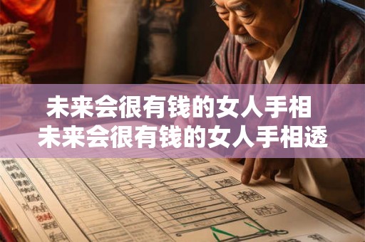 未来会很有钱的女人手相 未来会很有钱的女人手相透露了什么