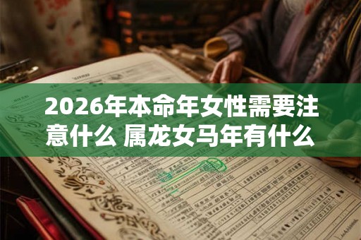 2026年本命年女性需要注意什么 属龙女马年有什么禁忌