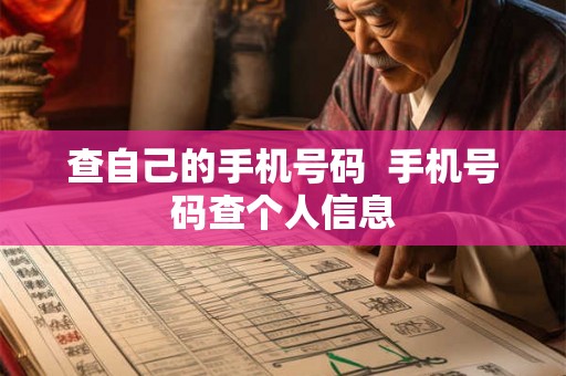 查自己的手机号码  手机号码查个人信息