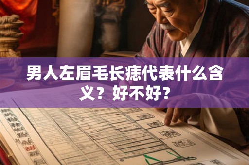 男人左眉毛长痣代表什么含义？好不好？
