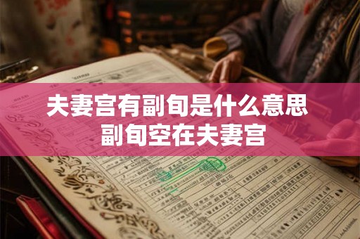 夫妻宫有副旬是什么意思  副旬空在夫妻宫