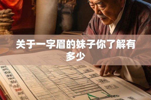 关于一字眉的妹子你了解有多少 关于一字眉的妹子你了解有多少