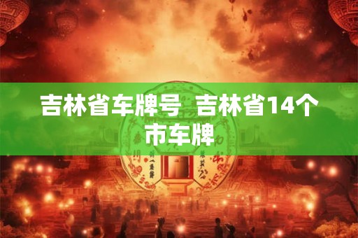 吉林省车牌号  吉林省14个市车牌