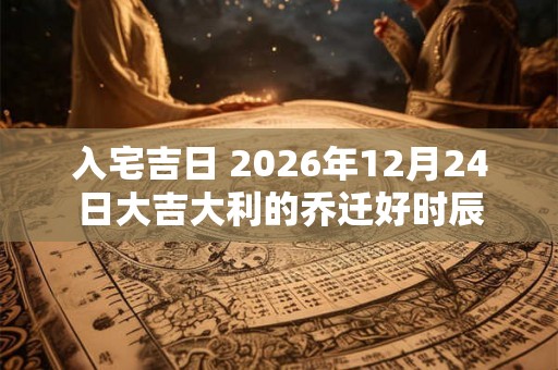 入宅吉日 2026年12月24日大吉大利的乔迁好时辰