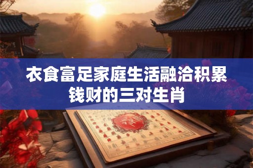 衣食富足家庭生活融洽积累钱财的三对生肖