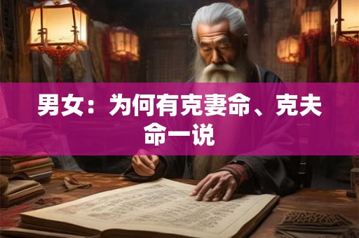 男女：为何有克妻命、克夫命一说