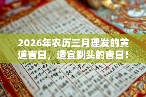2026年农历三月理发的黄道吉日，适宜剃头的吉日！