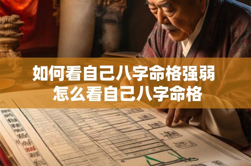 如何看自己八字命格强弱  怎么看自己八字命格