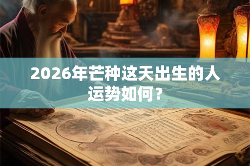 2026年芒种这天出生的人运势如何？