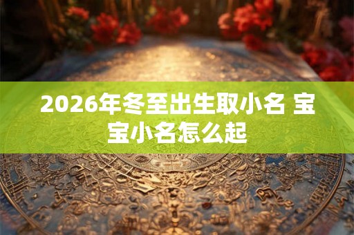 2026年冬至出生取小名 宝宝小名怎么起 2026年冬至出生取小名 宝宝小名怎么起
