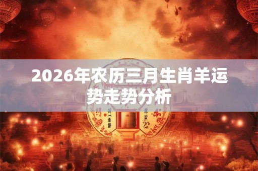 2026年农历三月生肖羊运势走势分析