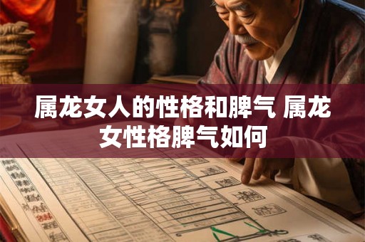 属龙女人的性格和脾气 属龙女性格脾气如何
