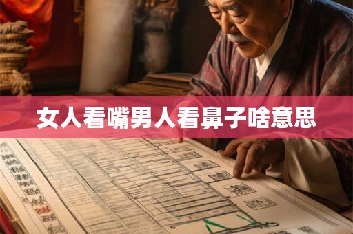 女人看嘴男人看鼻子啥意思