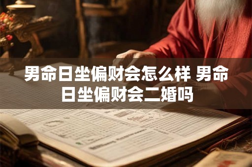 男命日坐偏财会怎么样 男命日坐偏财会二婚吗