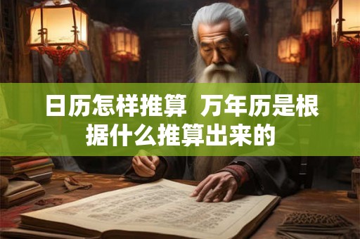 日历怎样推算  万年历是根据什么推算出来的