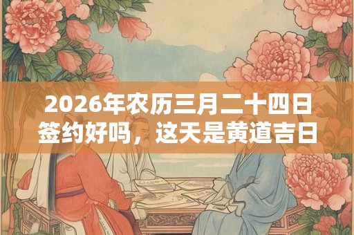 2026年农历三月二十四日签约好吗，这天是黄道吉日吗？