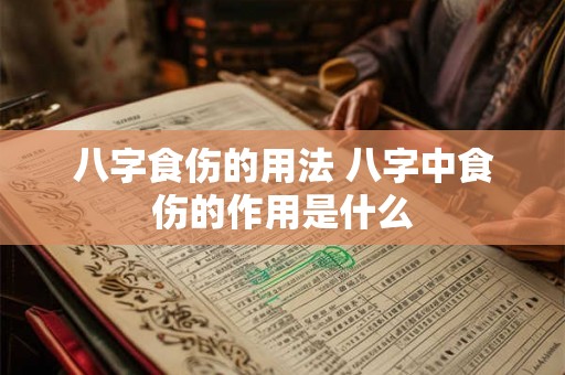 八字食伤的用法 八字中食伤的作用是什么 八字食伤的用法 八字中食伤的作用是什么