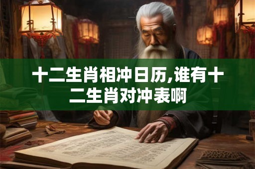 十二生肖相冲日历,谁有十二生肖对冲表啊