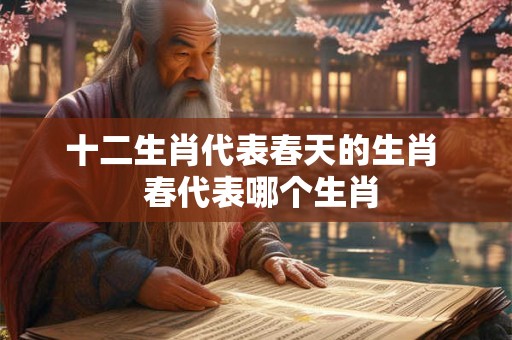 十二生肖代表春天的生肖  春代表哪个生肖