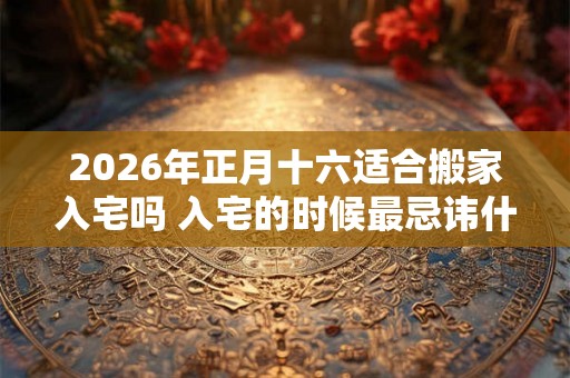 2026年正月十六适合搬家入宅吗 入宅的时候最忌讳什么 2026年正月十六适合搬家入宅吗 入宅的时候最忌讳什么