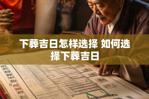 下葬吉日怎样选择 如何选择下葬吉日