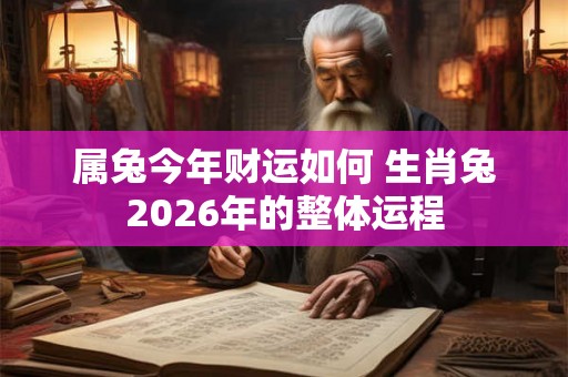属兔今年财运如何 生肖兔2026年的整体运程